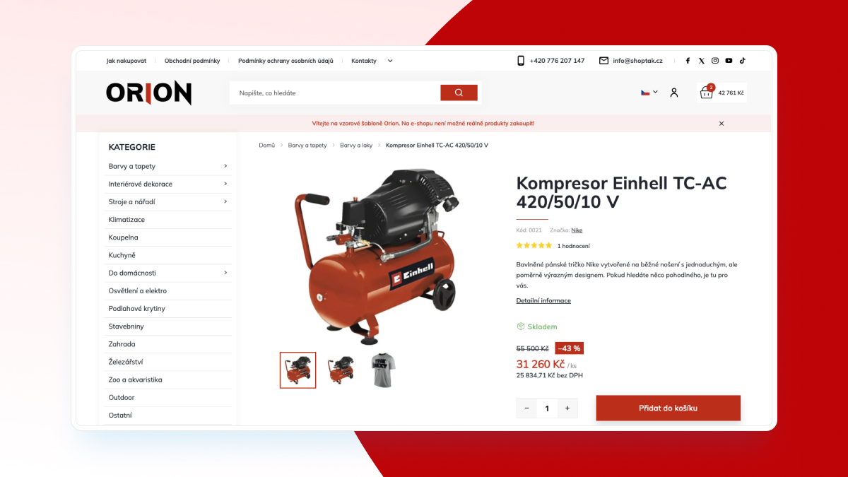 Detail produktu Orion